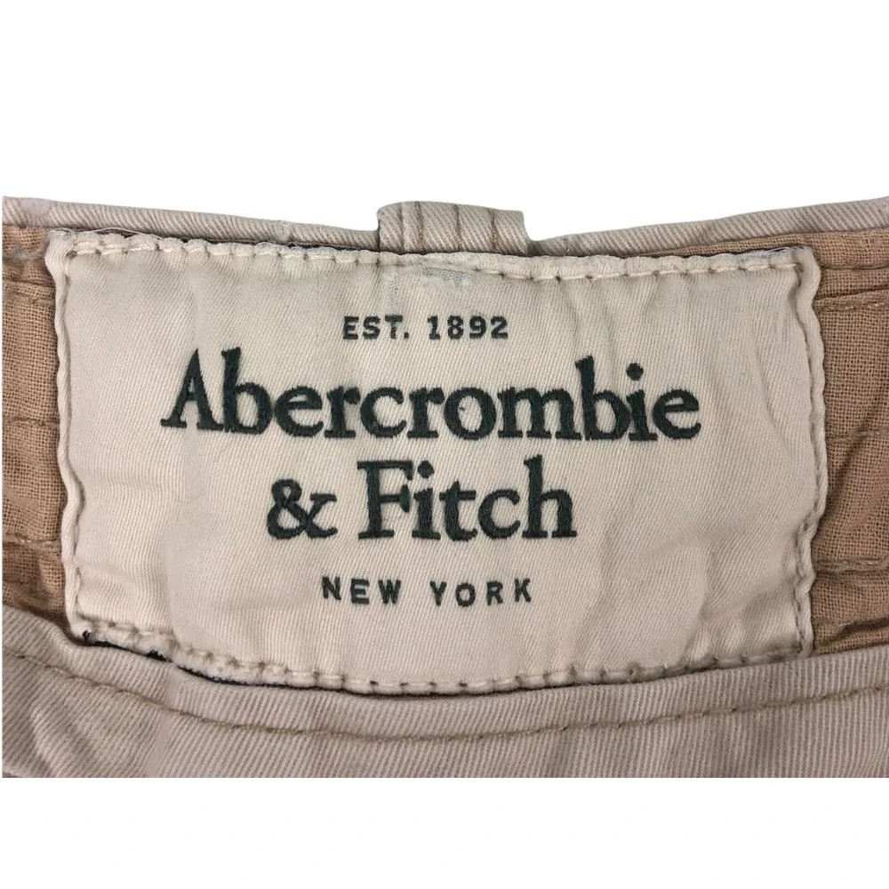 Abercrombie & Fitch Mens 32 Cargo Shorts Drawstring Twill Heavy Duty Distressed